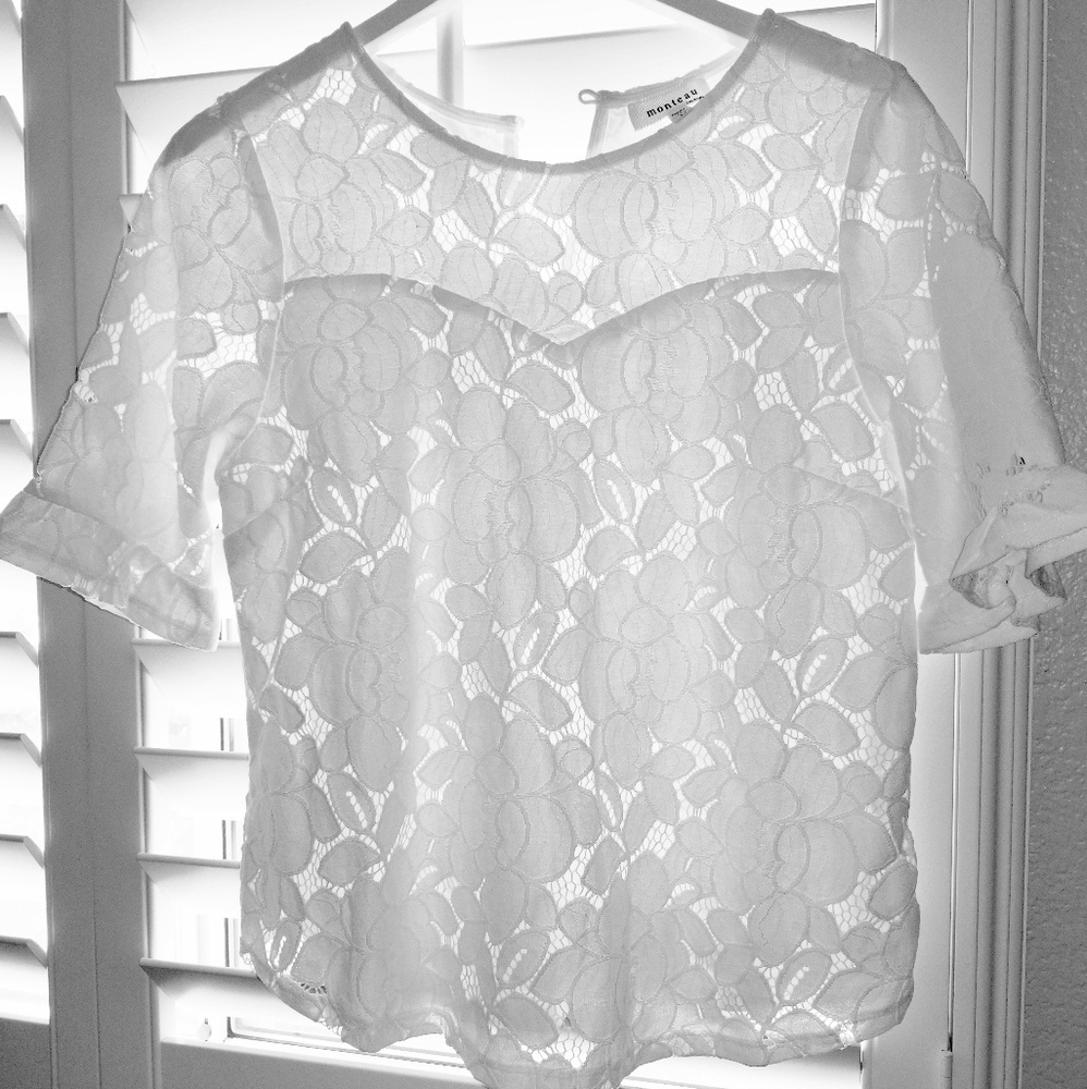 Elegant White Lace Top